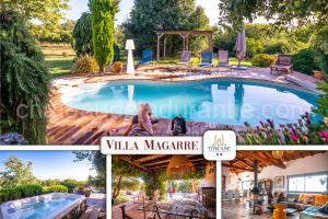 Villa Magarre Climatisée, Piscine Chauffée, Spa, dans un Cadre Naturel Envoûtant à Castelnau-de-Montmiral